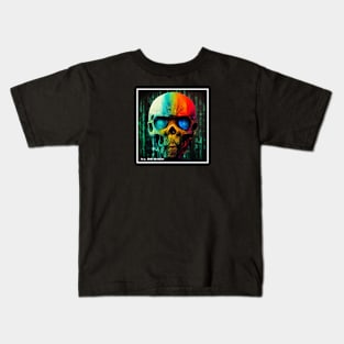 terminator coloreted skull Kids T-Shirt